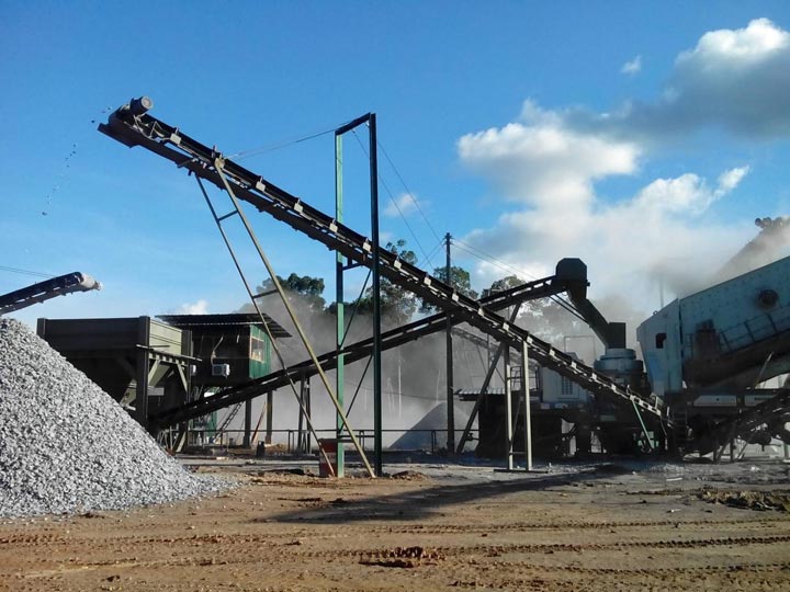 Usine de concassage de granit de 120 TPH au Myanmar